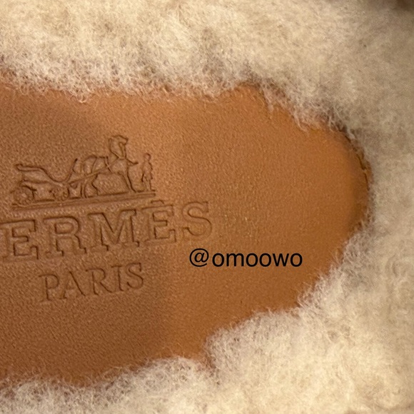 Hermes Calotta Wood Mule Clogs Size 38 - Denim / Rare - Picture 10 of 12